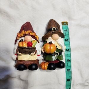 Gnome Figurines with Pumpkins.